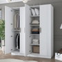 Hanah Home Armario Blanco con Estanterías